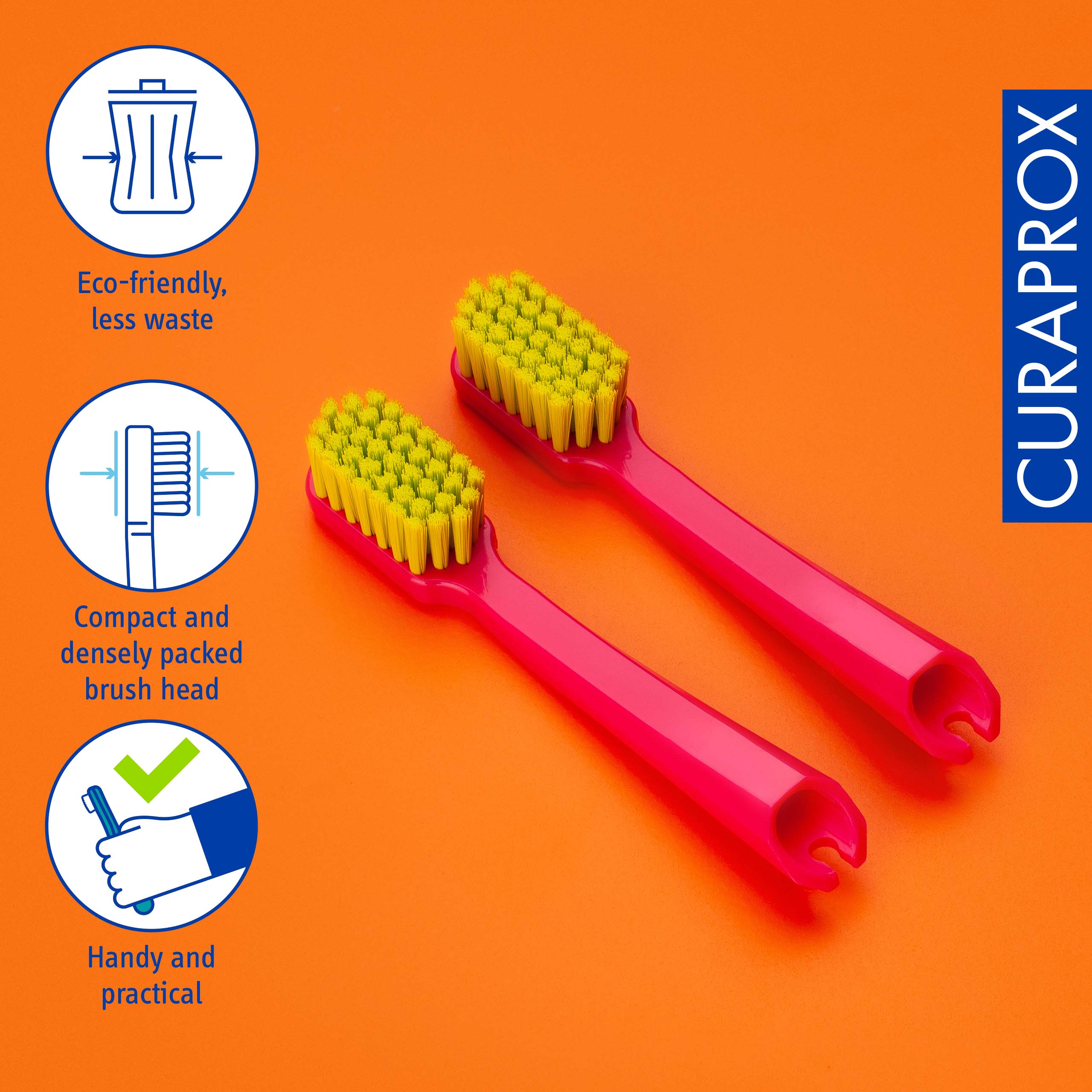 Travel Set spare brush head, Red, 2 pcs - Image 4